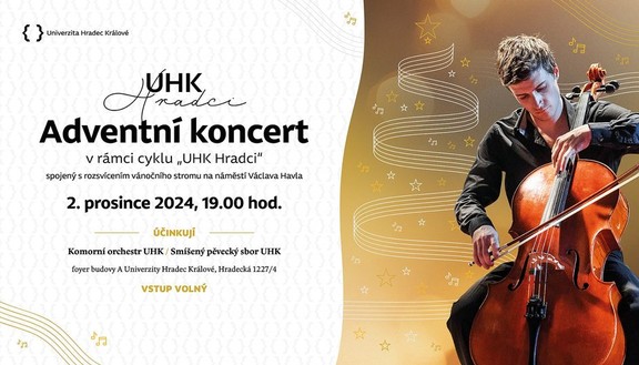 Srdečně zveme všechny přátele UHK na další adventní koncert z cyklu UHK Hradci, který se koná 2. prosince 2024 